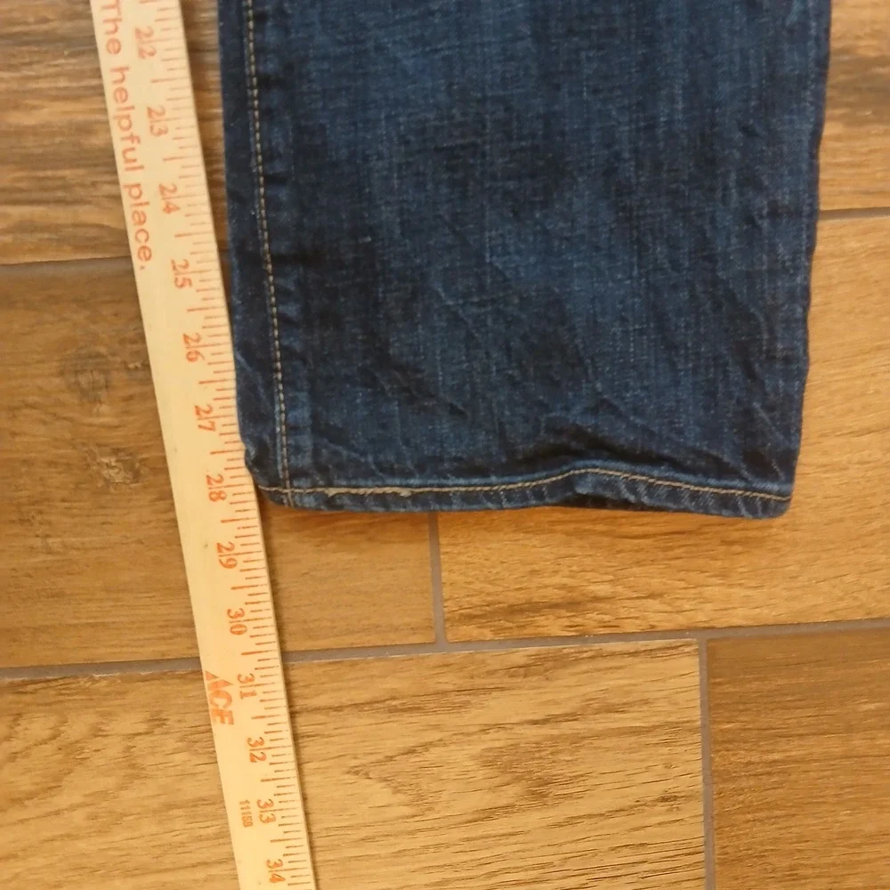 Levi's 501 Jeans Men 34x30 (FITS 31x28) Dark Blue Button Fly Straight Leg Denim